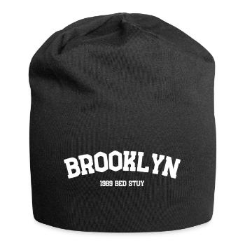 Brooklyn 1989 Design Stadtteil von New York - Jersey-Beanie - Schwarz - Vorne