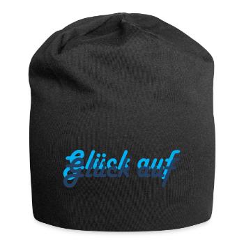 Glück auf - Jersey-Beanie - Schwarz - Vorne