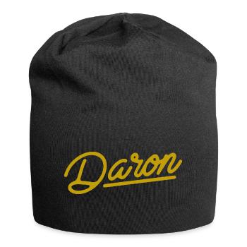 Daron (gold) - Kalligraphie - Jersey-Beanie - Schwarz - Vorne