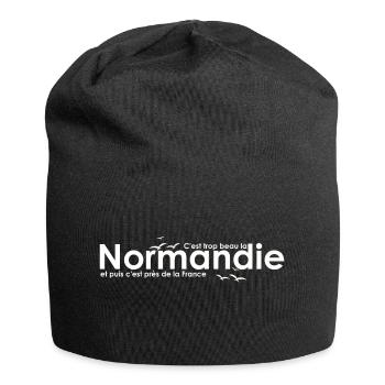 Schöne Normandie - Jersey-Beanie - Schwarz - Vorne