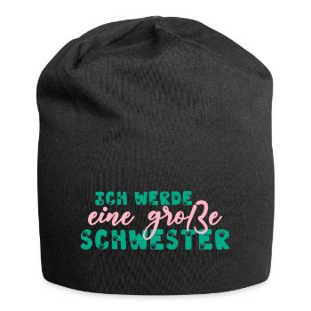 Ich Werde Eine Große Schwester Pfote Tatzen Kinder - Jersey-Beanie - Schwarz - Vorne
