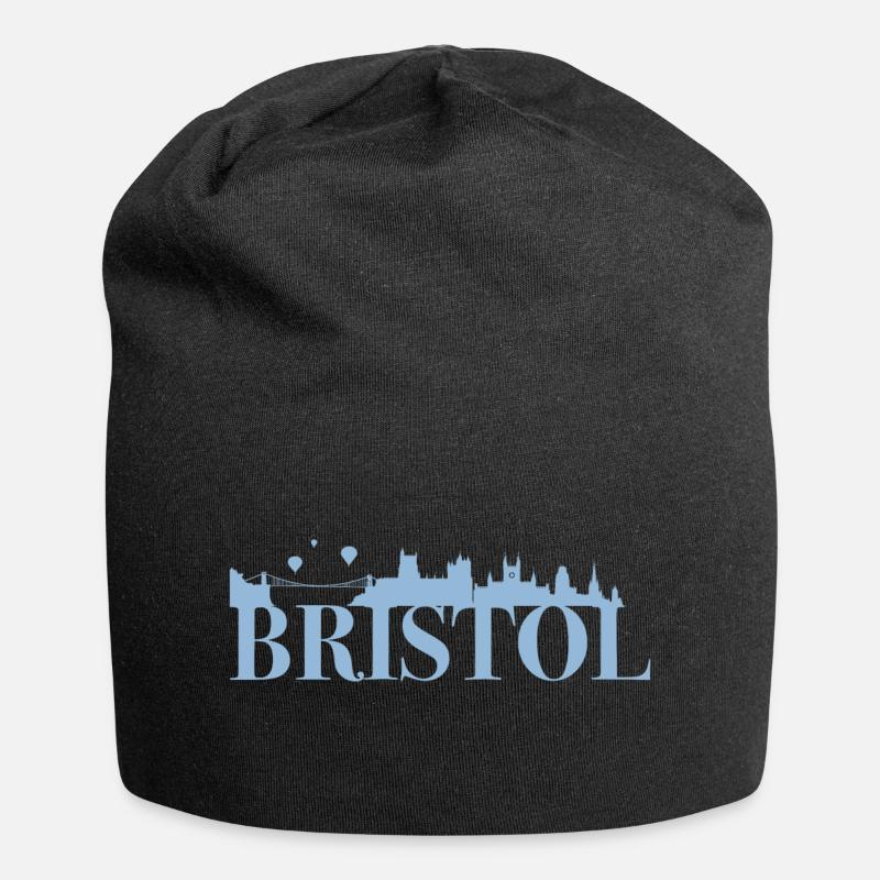 Bristol Angleterre capitale Skyline UK - Bonnet en jersey - noir