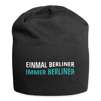 Berlin, Berliner, Berlin City, Hauptstadt - Jersey-Beanie - Schwarz - Vorne
