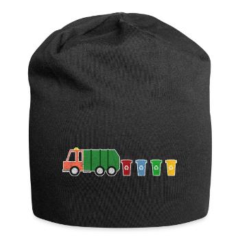 Poubelles Camion Poubelles De collecte des ordures I Cadeau - Bonnet en jersey - noir - Devant