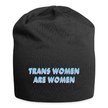 Trans Frauen sind Frauen Trans Farben Typografie - Jersey-Beanie - Schwarz - Vorne