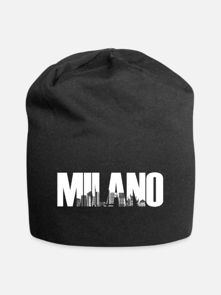 Mailand, Italien, Skyline, Europa - Jersey-Beanie - Schwarz