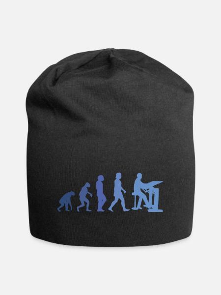 Bauzeichner Evolution Bauherr Architekt Bauleiter - Jersey-Beanie - Schwarz