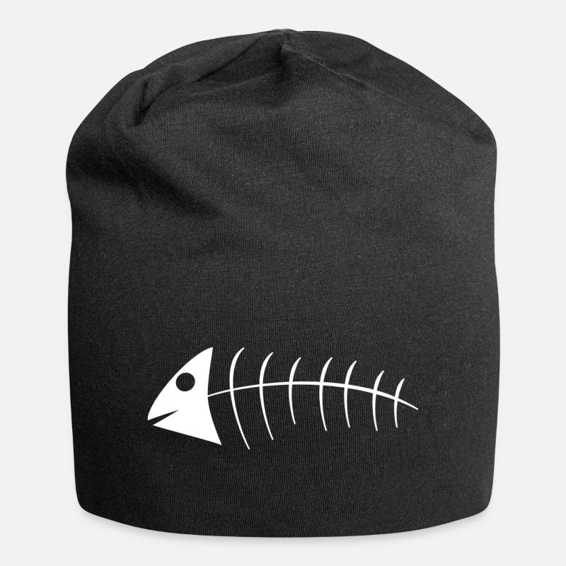 Arête de poisson - Bonnet en jersey - noir