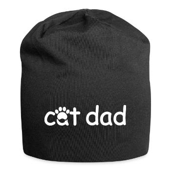 Cat Dad - Katzenliebhaber Katze - Jersey-Beanie - Schwarz - Vorne