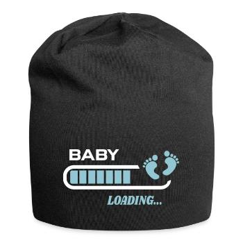 Baby downloading gift birth - Jersey Beanie - black - Front