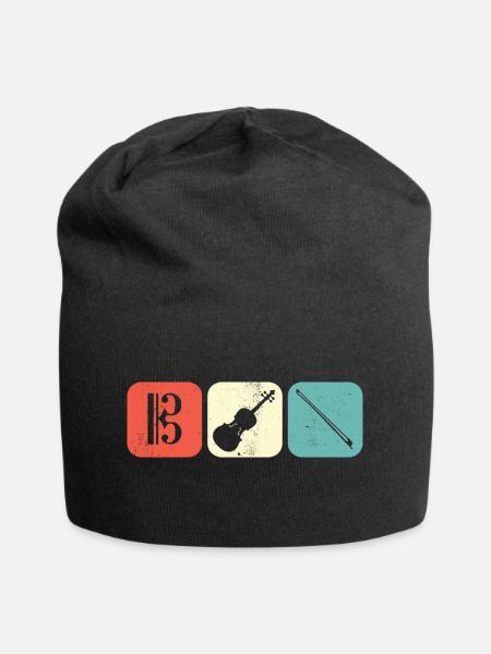 Viola Key Viola Viola Violist - Bonnet en jersey - noir