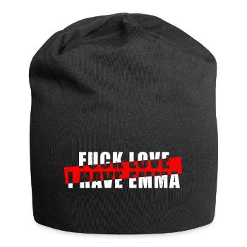 Fuck Love I Have Emma - Techno Raver - Jersey-Beanie - Schwarz - Vorne
