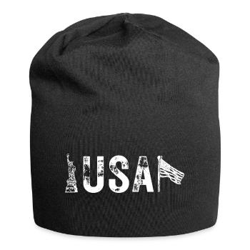 NY NEW YORK CITY USA DRAPEAU AMERIQUE - Bonnet en jersey - noir - Devant