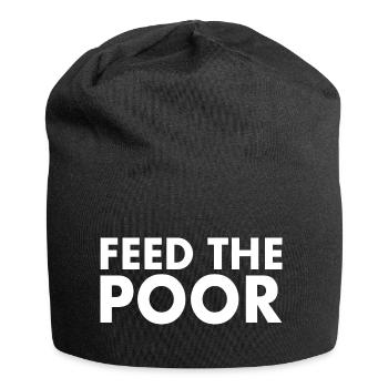 Feed the poor - Jersey Beanie - black - Front