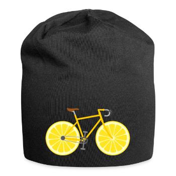 Road Bike Bicycle Fruit Fruit Lemon - Jersey Beanie - black - Front