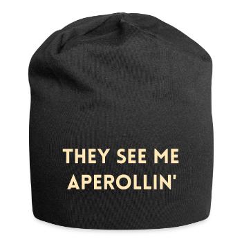Cocktailliebhaber Aperitif - Jersey-Beanie - Schwarz - Vorne