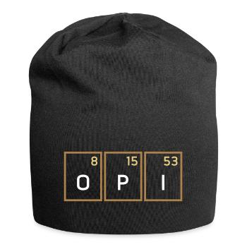 Sauerstoff, Phosphor, Iod - Jersey-Beanie - Schwarz - Vorne