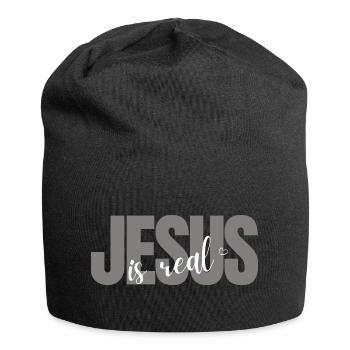 Jesus is Real - Jersey-Beanie - Schwarz - Vorne