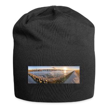 Panorama Coucher de soleil Husum - Bonnet en jersey - noir - Devant