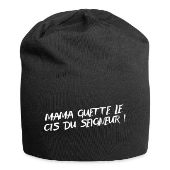 Mama guette le c15 du seigneur cadeau c15 - Bonnet en jersey - noir - Devant