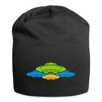 Bunter Verbund UFOs Geschwader - Jersey-Beanie - Schwarz - Vorne