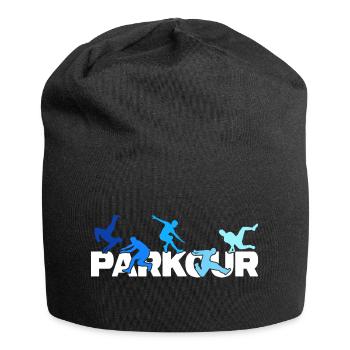 parkour jumping jump parkour-love traceur - Bonnet en jersey - noir - Devant