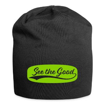 see the good Zitat - Jersey-Beanie - Schwarz - Vorne