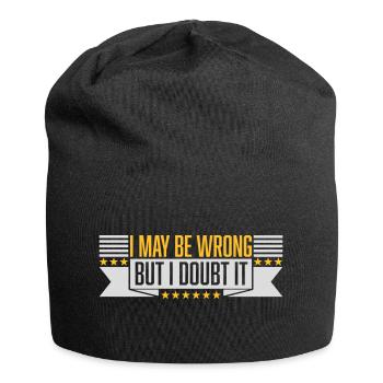 I may be wrong - Jersey Beanie - black - Front