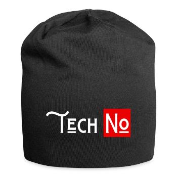 techno no to humor technology - Jersey Beanie - black - Front