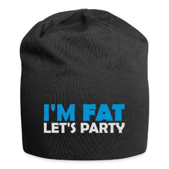 im fat lets party - Jersey-Beanie - Schwarz - Vorne