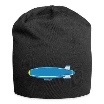 Luftschiff, Zeppelin, Seitenansicht - Jersey-Beanie - Schwarz - Vorne