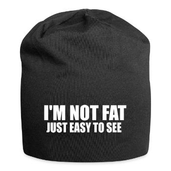Leicht zu sehendes lustiges Zitat - Jersey-Beanie - Schwarz - Vorne
