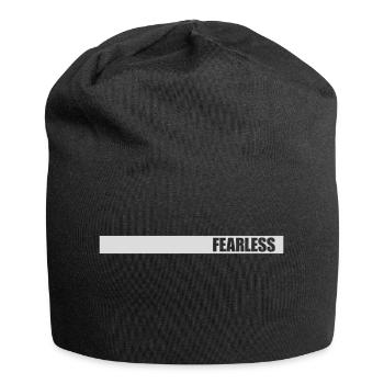fearless Text Quote Design - Jersey Beanie - black - Front