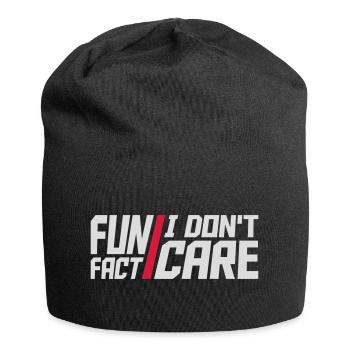 Je me fiche des faits - Bonnet en jersey - noir - Devant