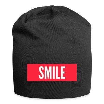 LÄCHELN - Jersey-Beanie - Schwarz - Vorne