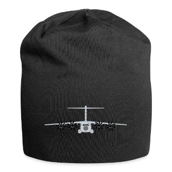 A400M grau - Jersey-Beanie - Schwarz - Vorne