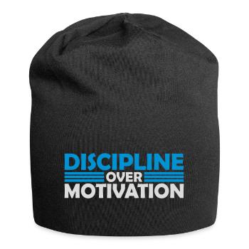 Citation de discipline sur la motivation - Bonnet en jersey - noir - Devant