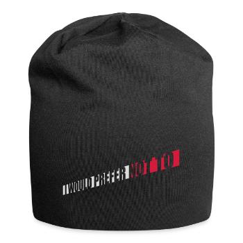 Je préfère ne pas - Bonnet en jersey - noir - Devant