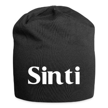 Sinti - Écriture blanche - Bonnet en jersey - noir - Devant
