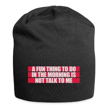 ne me parle pas - Bonnet en jersey - noir - Devant
