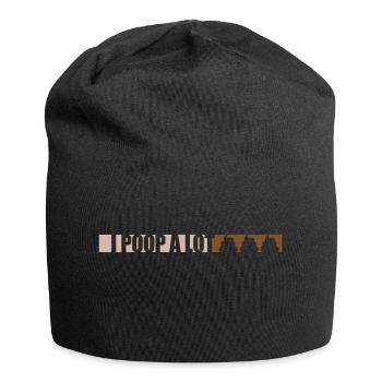 Je fais beaucoup caca - Bonnet en jersey - noir - Devant