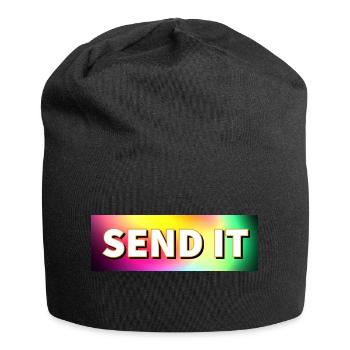SEND IT Boxlogo - Jersey-Beanie - Schwarz - Vorne