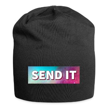 SEND IT Boxlogo - Jersey-Beanie - Schwarz - Vorne