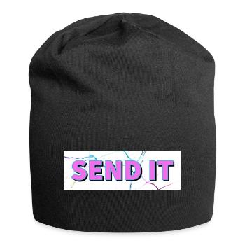 SEND IT Boxlogo - Jersey-Beanie - Schwarz - Vorne