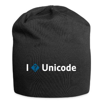 I Love Unicode / I Hate Unicode / I ? Unicode - Jersey Beanie - black - Front