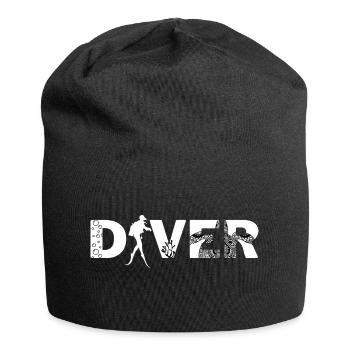 Diver T-shirt - T-shirt für Taucher Tauchershirt - Jersey-Beanie - Schwarz - Vorne