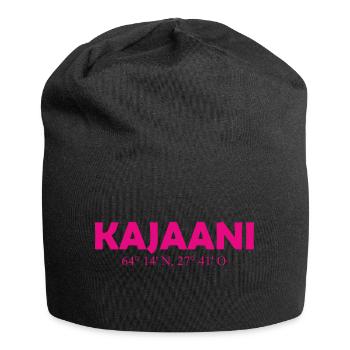 Kajaani - Finland - Coordinates Longitude Latitude - Jersey-Beanie - Schwarz - Vorne