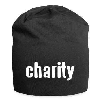 CHARITY Cool Minimalist Philanthropist Designs - Jersey Beanie - black - Front