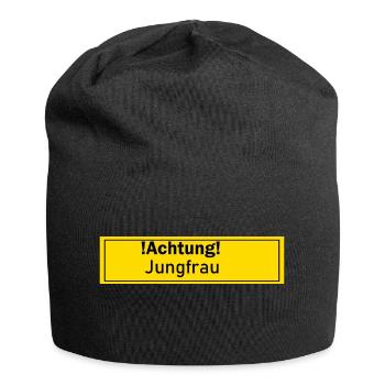 Jungfrau Sex Mann Frau Geschenk Geschenkidee Liebe - Jersey-Beanie - Schwarz - Vorne