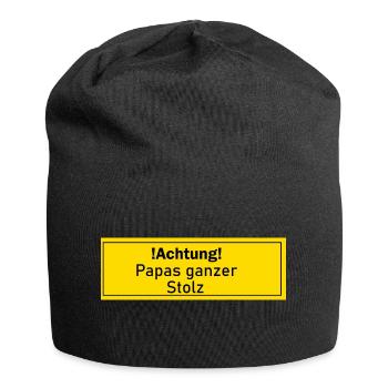 Papas ganzer Stolz Geschenk Geschenkidee Liebling - Jersey-Beanie - Schwarz - Vorne
